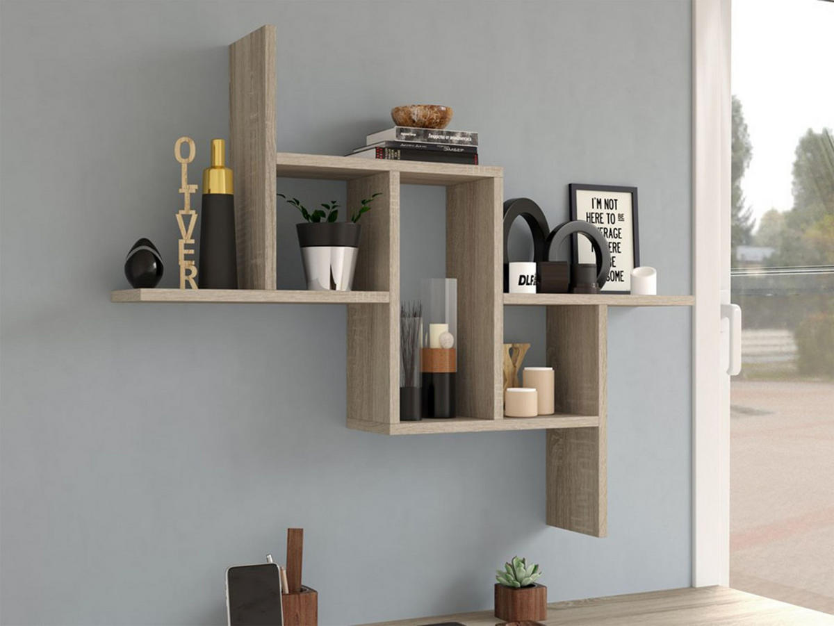 WANDREGAL Fiesta Sonoma Eiche 90 cm - Beige, Holzwerkstoff (90/73.5/15cm) - Selsey