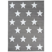 TEPPICH LUXURY Grau Geometrisch Sterne 200/300 cm - Grau, Textil (200/300cm) - Tapiso