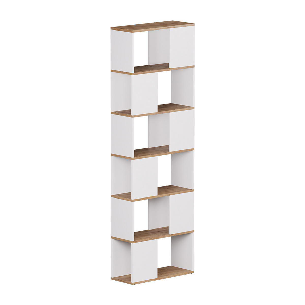 RAUMTEILER Eneos Weiß/Goldkraft Eiche 60 x 186 cm - Honigeiche/Weiß, Holzwerkstoff (60/186/24cm) - Vicco