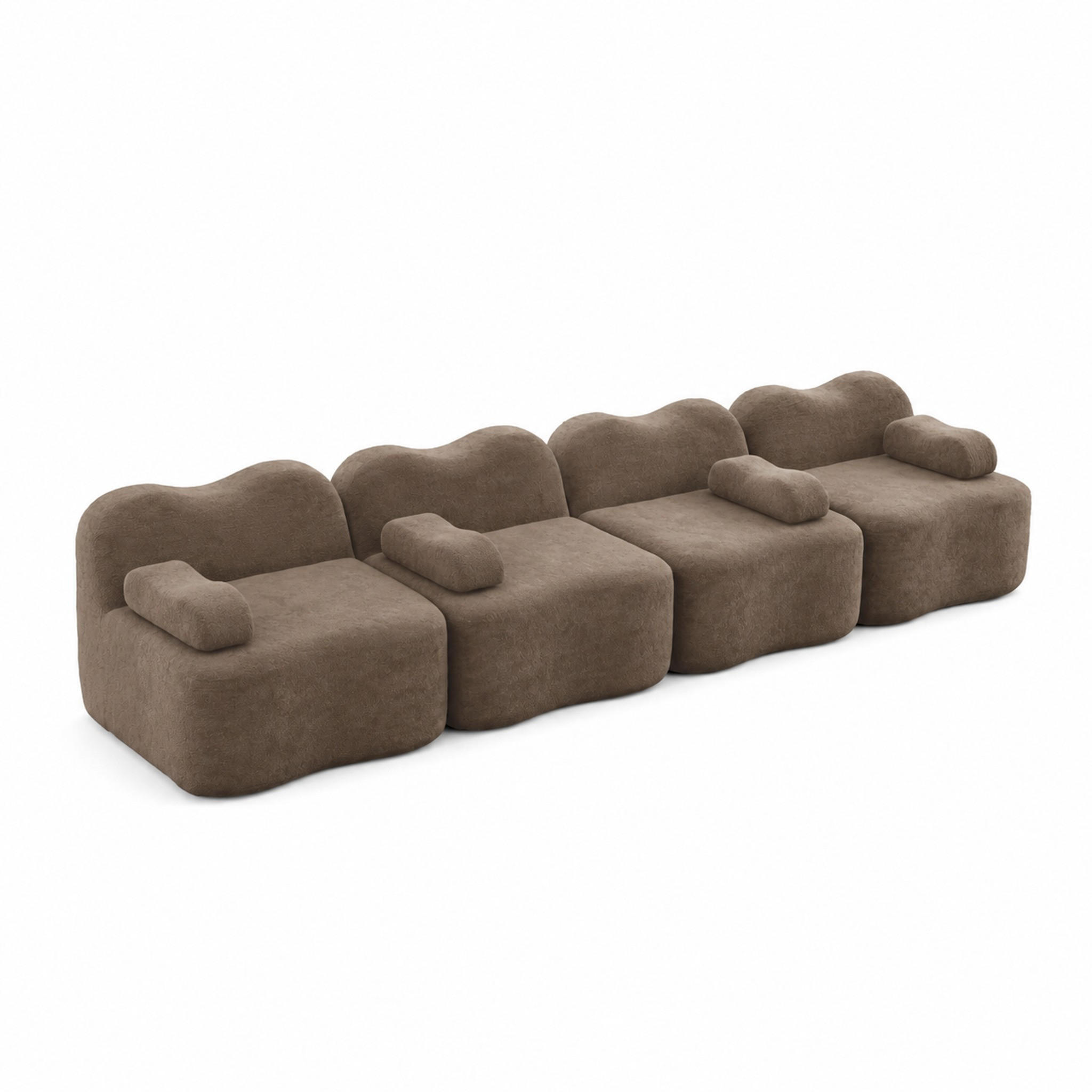 Meubliv Ecksofa Braun 98x70x384 cm