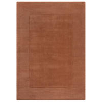 WOLLTEPPICH Uni-Design, mit Randdetails, handgewebt MOLE, Orange 120x170 cm - Orange, Textil (120/170cm) - KADIMA DESIGN