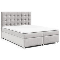 BOXBETT mit Bettkasten Trinity K-9 Bonellfederkern - Silberfarben, Holz/Holzwerkstoff (140/200cm) - Best For Home