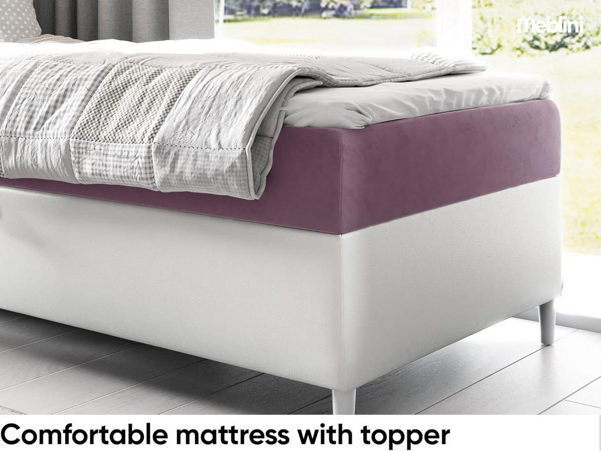 KINDERBETT FLIPPO 1 - Lila/Weiß, Holzwerkstoff (92/208cm) - Meblini