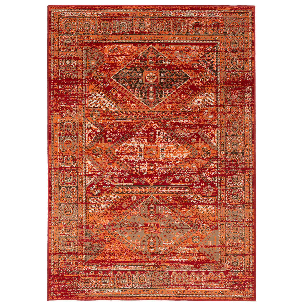 DESIGNER TEPPICH POP-VINTAGE ORIENT BORDÜRE - Terra cotta, Textil (160/230cm) - Pergamon