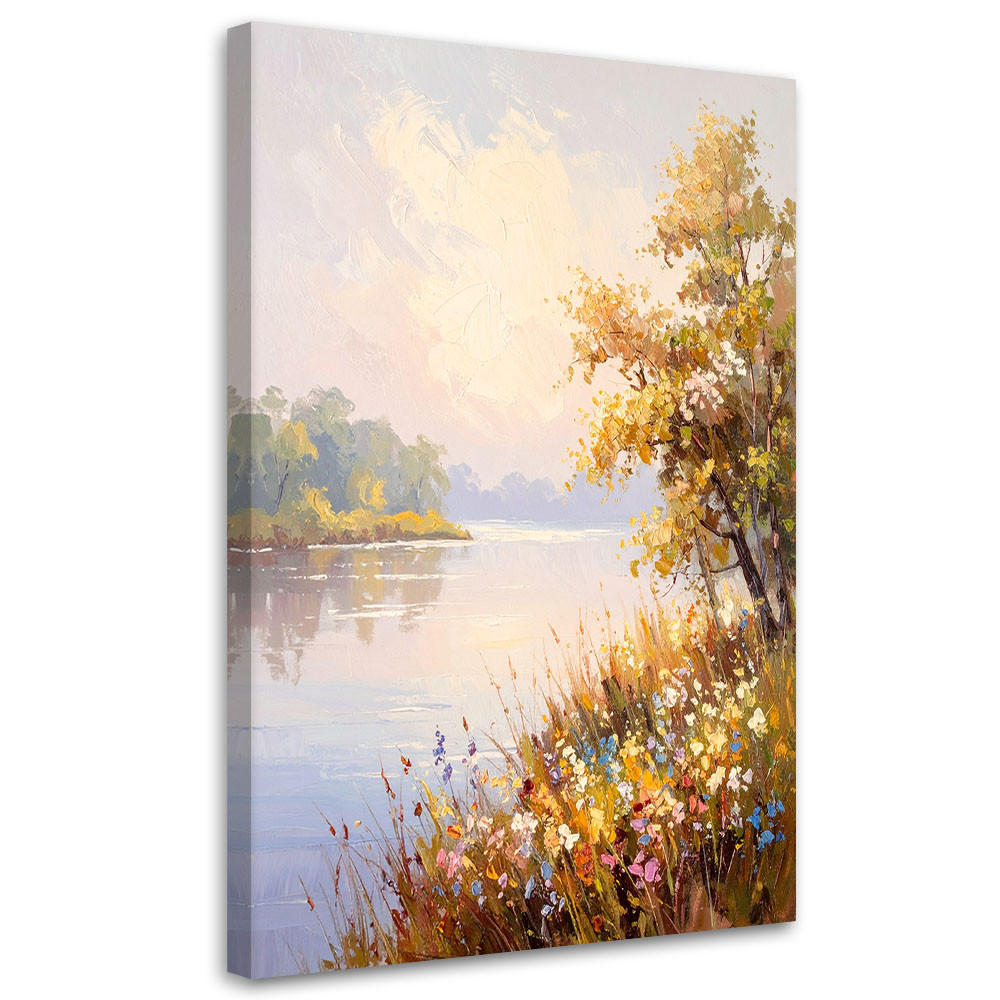 LEINWANDBILD Landschaften 80x120cm - Grau, Textil (80/120cm) - Feeby