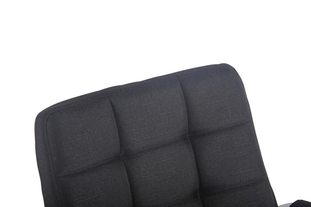 DREHSTUHL Stoff schwarz - Chromfarben/Schwarz, Textil/Metall (56/94/62cm) - CLP