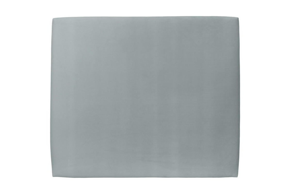 KOPFTEIL gepolstertes – blaugrauer Samtstoff - 180 cm - Beige/Blaugrau, Holz (180/120/10cm) - Sommeil de Plomb