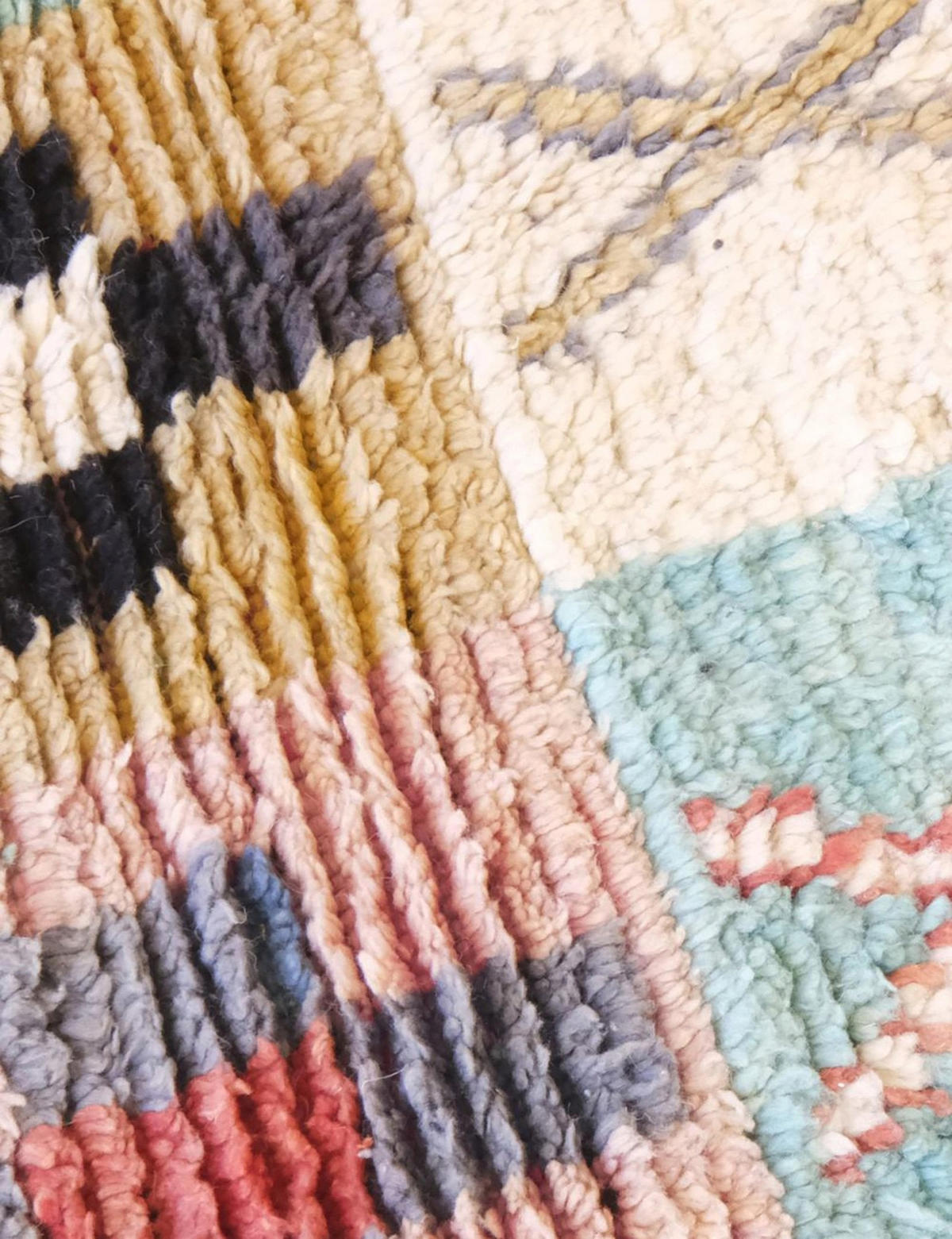 BERBERTEPPICH aus reiner Wolle 99x 148 cm - Multicolor, Naturmaterialien (99/148cm) - AFK Living