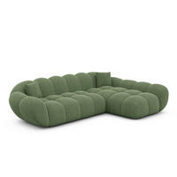 ECKSOFA Liva Grün Strukturstoff L-Form Rechts - Grün, Textil (160/265cm) - VAROYAL