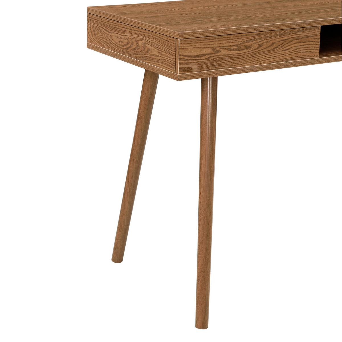 SCHREIBTISCH Habo - Dunkelbraun, Holzwerkstoff/Metall (48/115/74cm) - [en.casa]