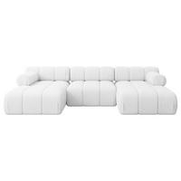 WOHNLANDSCHAFT modulares Sofa Tesso-U1 - 285x160x70 cm Weiß Bouclé - Weiß, Holzwerkstoff/Textil (285/70/160cm) - ALTDECOR