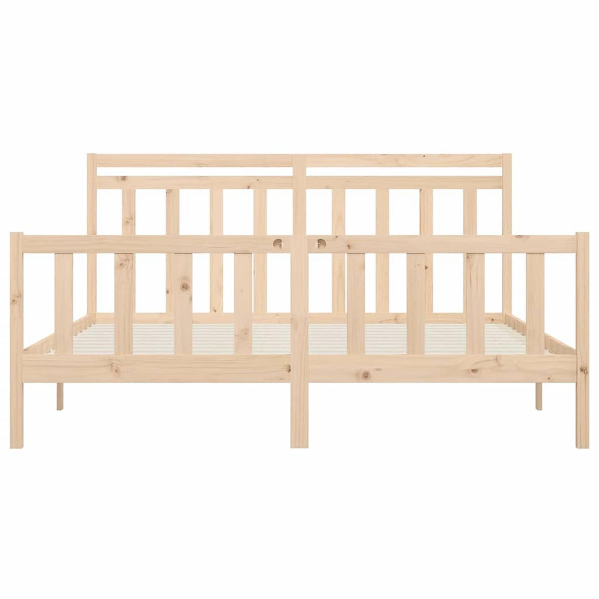 MASSIVHOLZBETT Kiefer 200/200 Cm - Braun, Holz (200/200cm) - vidaXL