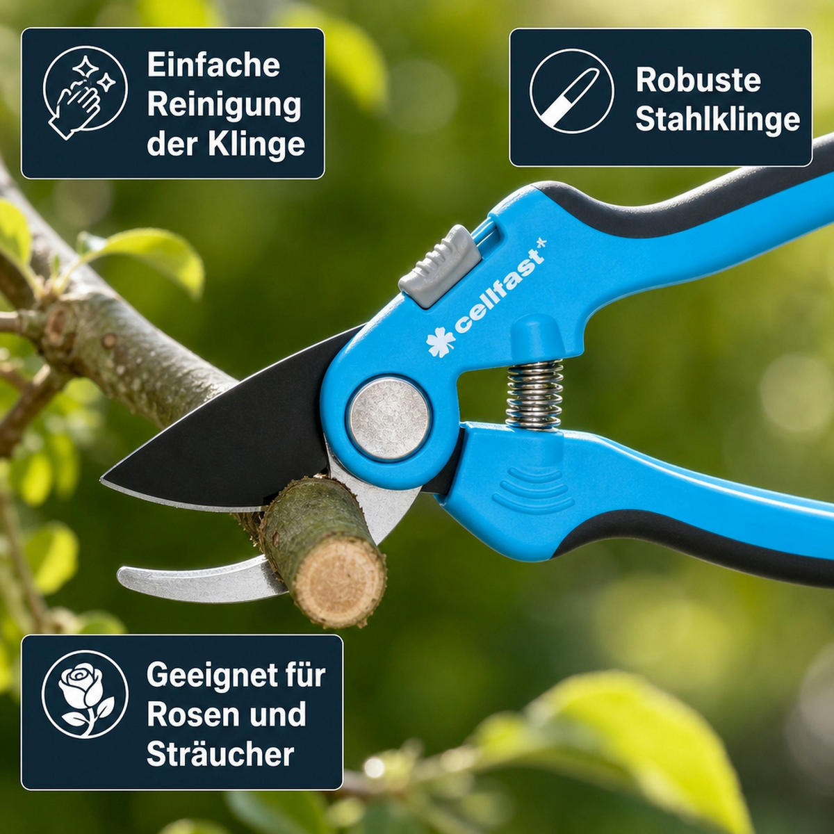 GARTENSCHERE - Blau, Metall (20/10/20cm) - BONI-SHOP