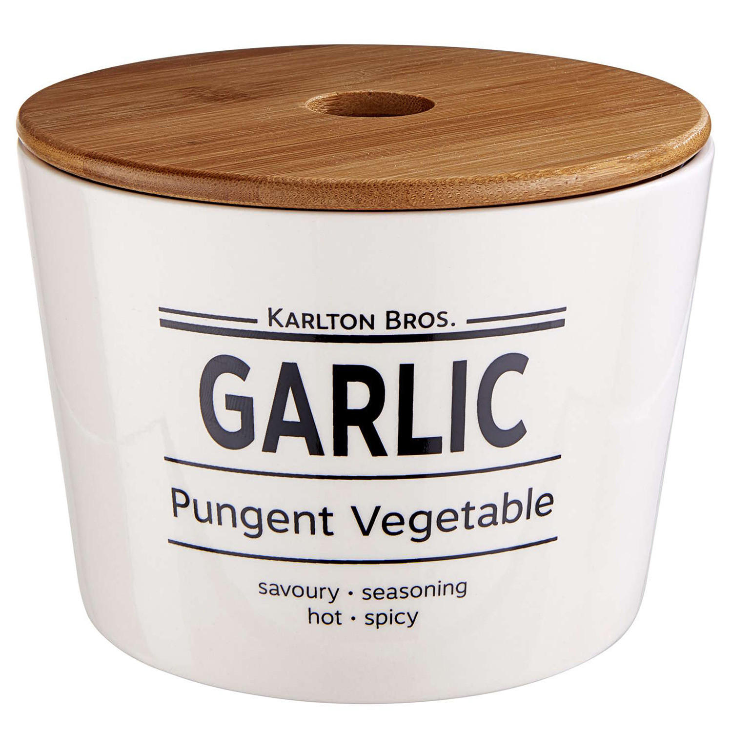 KNOBLAUCHTOPF Karlton Bros. - Weiß, Keramik (14/11/14cm) - BUTLERS