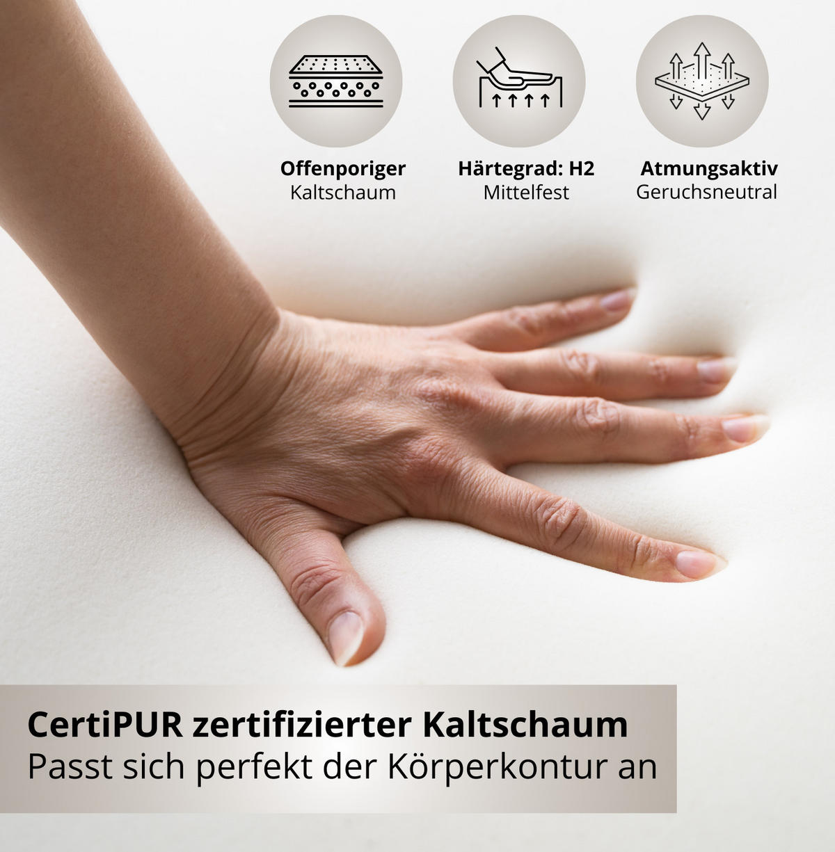 KINDERMATRATZE COZY - Weiß, Kunststoff (90/200cm) - Alavya Home