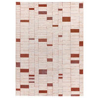 WEBTEPPICH beige und rostfarbe Beruti 133/190 cm - Beige/Kupferfarben, Naturmaterialien/Textil (133/190cm) - Atticgo