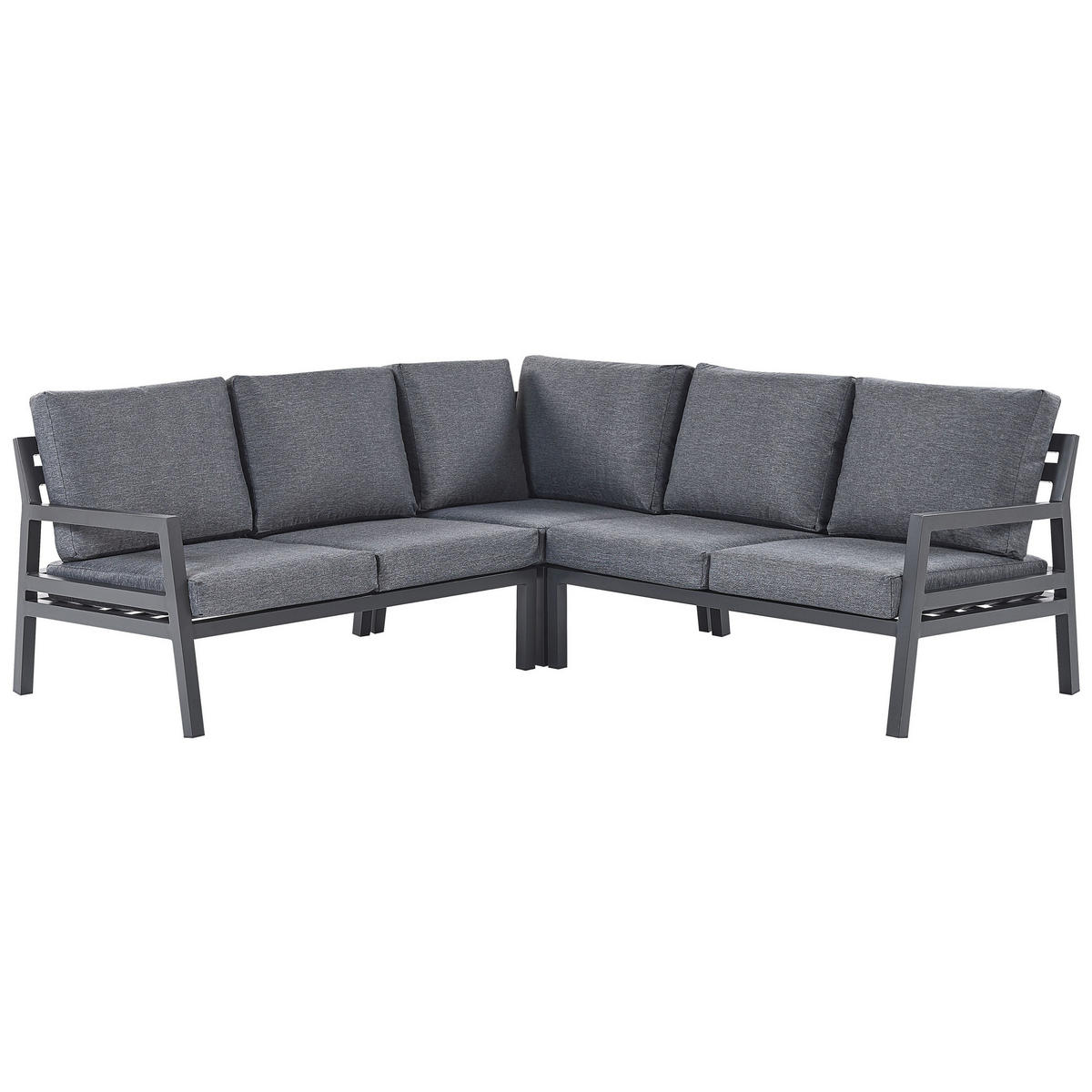 LOUNGE-SET schwarz Vizzini - Schwarz, Metall - Beliani