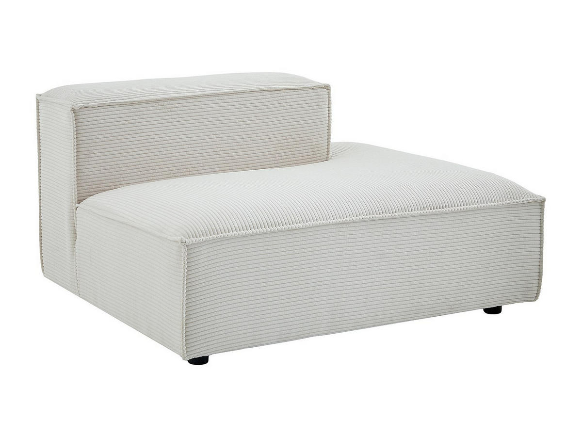 RECAMIERE ohne Schlaffunktion - 1 Person - samt - beige Ruzolo - Beige, Textil (120/67/105cm) - Vente-Unique