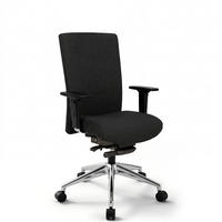 BÜROSTUHL Terox Stoff Schwarz - ergonomisch, 150 kg belastbar, Sitzhöhe 54-66cm - Schwarz, Kunststoff/Textil (65/106/60cm) - Versee