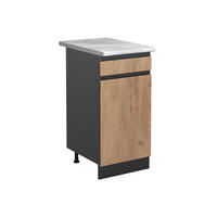 DULAP DE BAZĂ DE BUCĂTĂRIE R-Line, Stejar auriu/antracit, 40 cm стільниця Мармур - stejar miere/antracit, compozit lemnos (40/81.6/60cm) - Vicco
