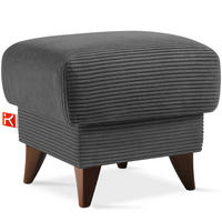 FUẞSTÜTZE GUSTAVO II, Dunkelgrau - Dunkelgrau/Braun, Holz/Holzwerkstoff (53/49/53cm) - KONSIMO®