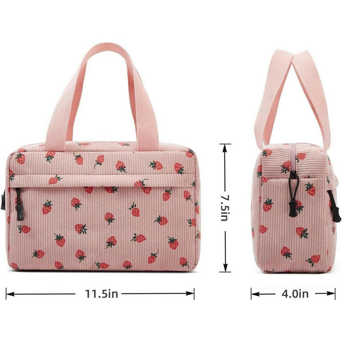 KULTURTASCHE Cord Strawberry-pink 30 cm - Rosa, Textil (20/2/30cm)