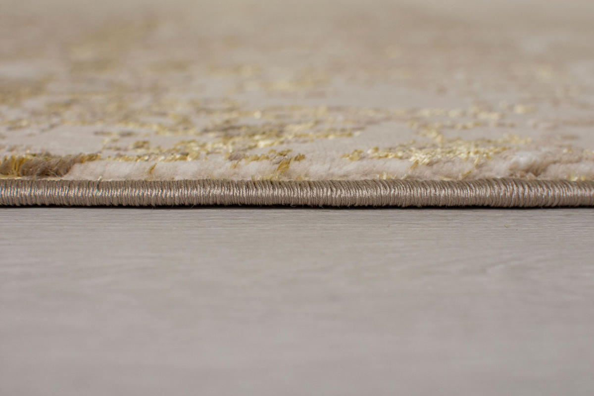 TEPPICH metallisch-Effekt modern OUSE ESME, Gold 120x170 cm - Goldfarben, Textil (120/170cm) - KADIMA DESIGN