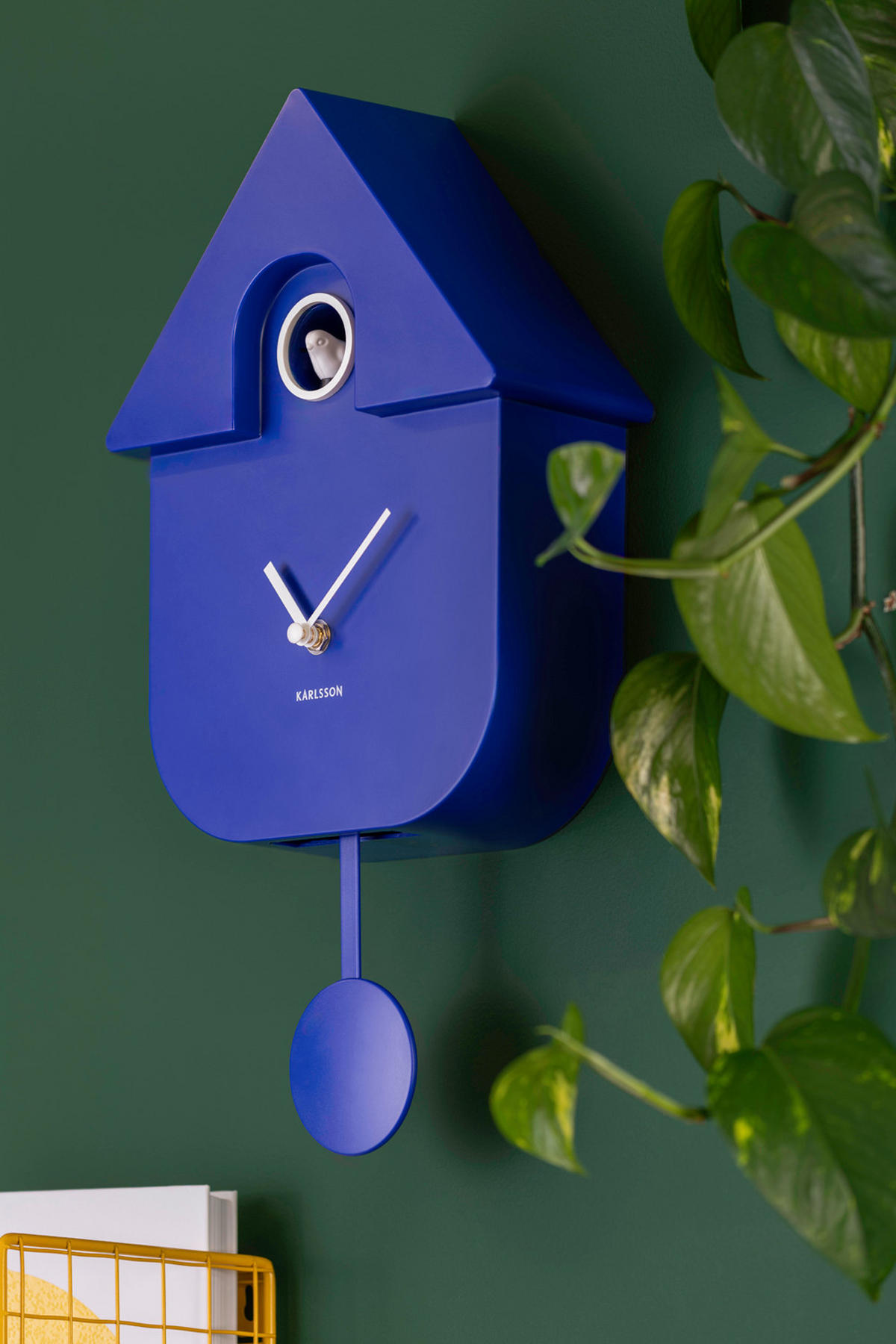 WANDUHR Modern Cuckoo Blau 8.5/21.5/41 cm - Dunkelblau, Kunststoff (21.5/41/8.5cm) - Karlsson