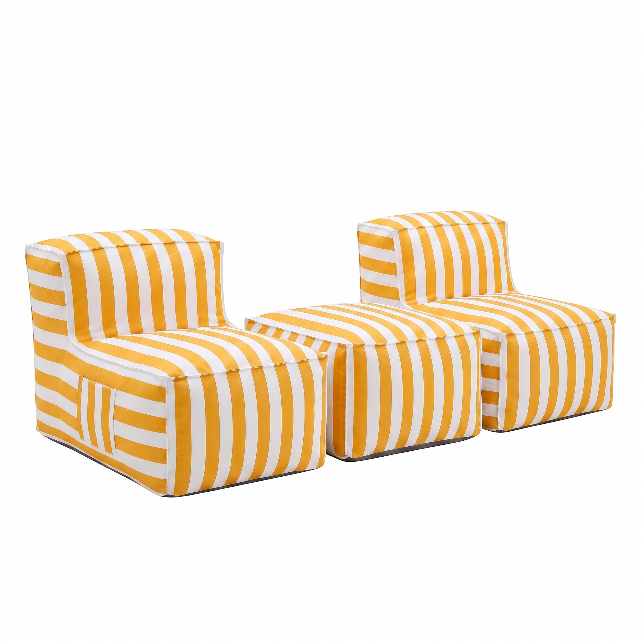 GARTENLOUNGE-SET SOFT SET 4 Gelb - Gelb, Textil - Muffo