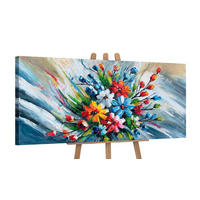 GEMÄLDE Heller Strauß auf Keilrahmen 115x50 cm - Multicolor, Holz (115/50cm) - YS-art gallery
