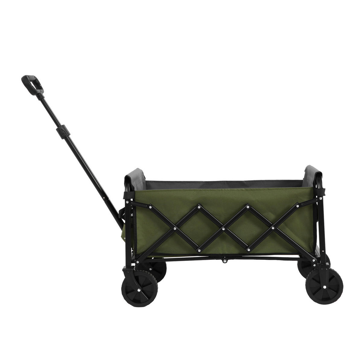 GARTENWAGEN Leichter 66 cm Army Grün – Klappbarer Outdoor Transportwagen mit All-Terrain Rädern - Grün, Metall (66/45/41cm) - Urban Meuble