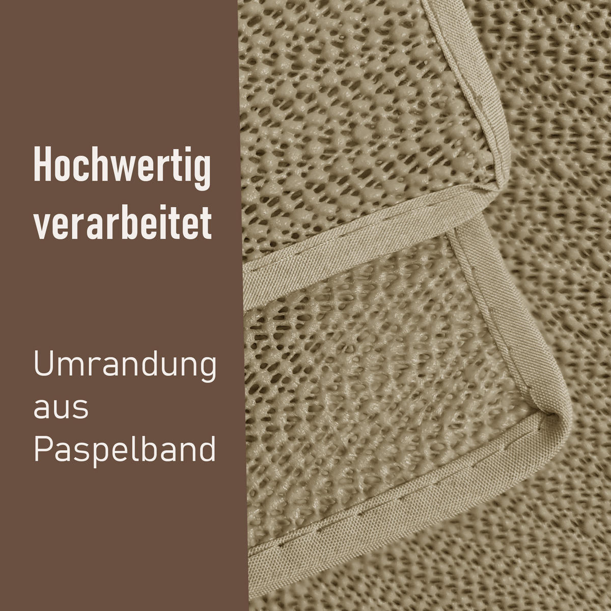 TISCHDECKE Garten Weichschaum 130x160cm - Taupe - Taupe, Kunststoff (160/130cm) - Bestlivings