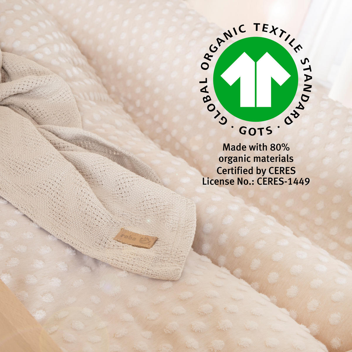 BABYBETTWÄSCHE Frosty Almond 100x135 cm - Beige - Beige, Textil (80/80cm) - Roba