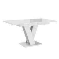 ESSTISCH Weiß Hochglanz Ausziehbar 120 - 160 cm - Weiß Hochglanz, Holzwerkstoff (120/80/75cm) - PROSPERO