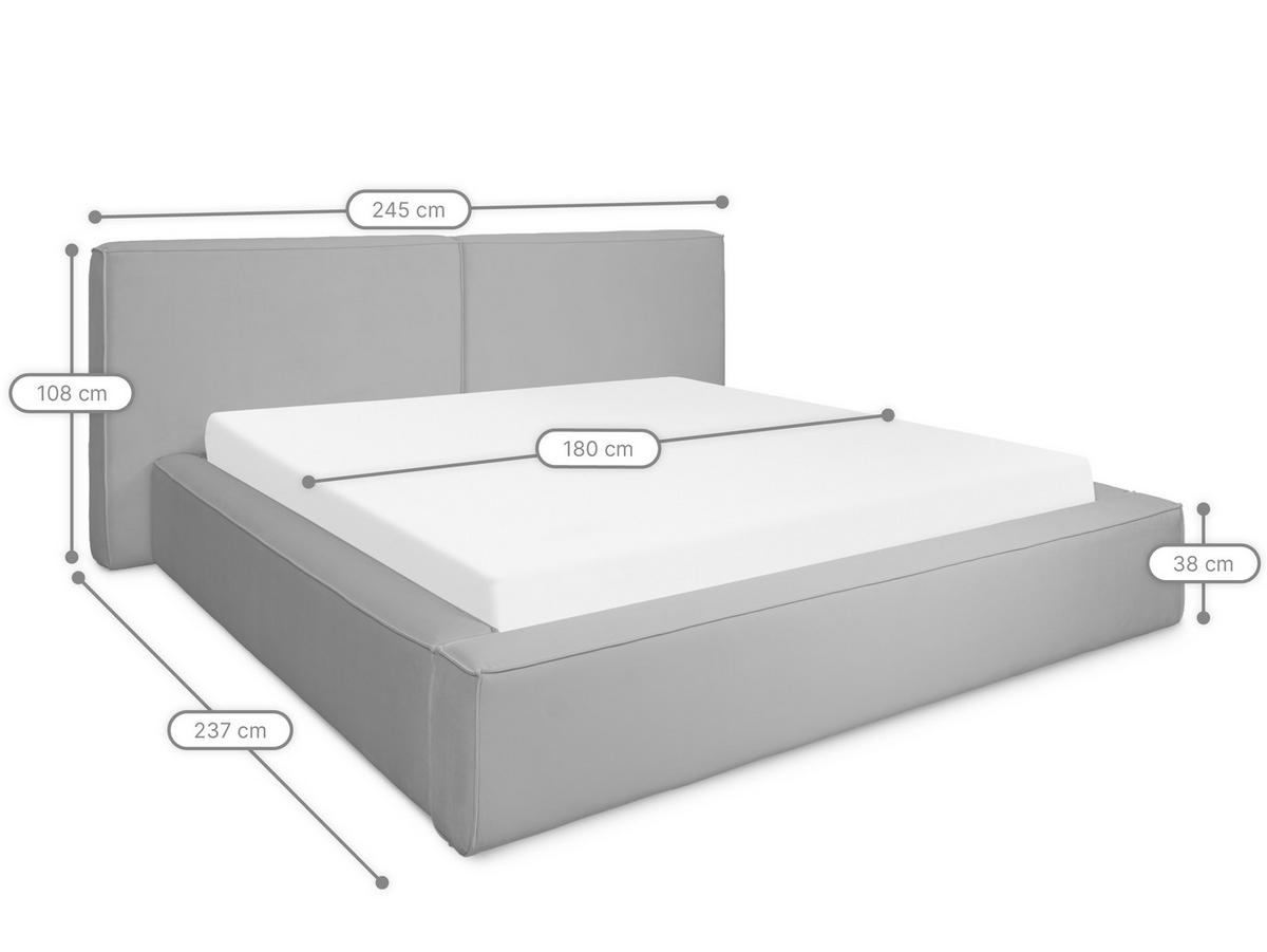 POLSTERBETT Jodie XL Oliv 180/200 cm Samt mit Bettkasten - Olivgrün, Textil/Metall (180/200cm) - wonello