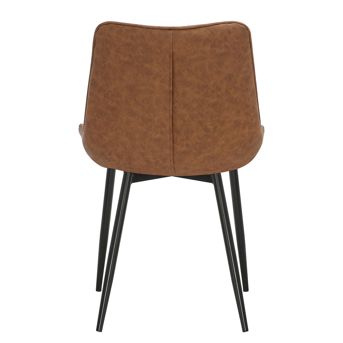 POLSTERSTUHL - Kunstleder - Braun, Kunststoff/Metall (53/81/60cm) - home24