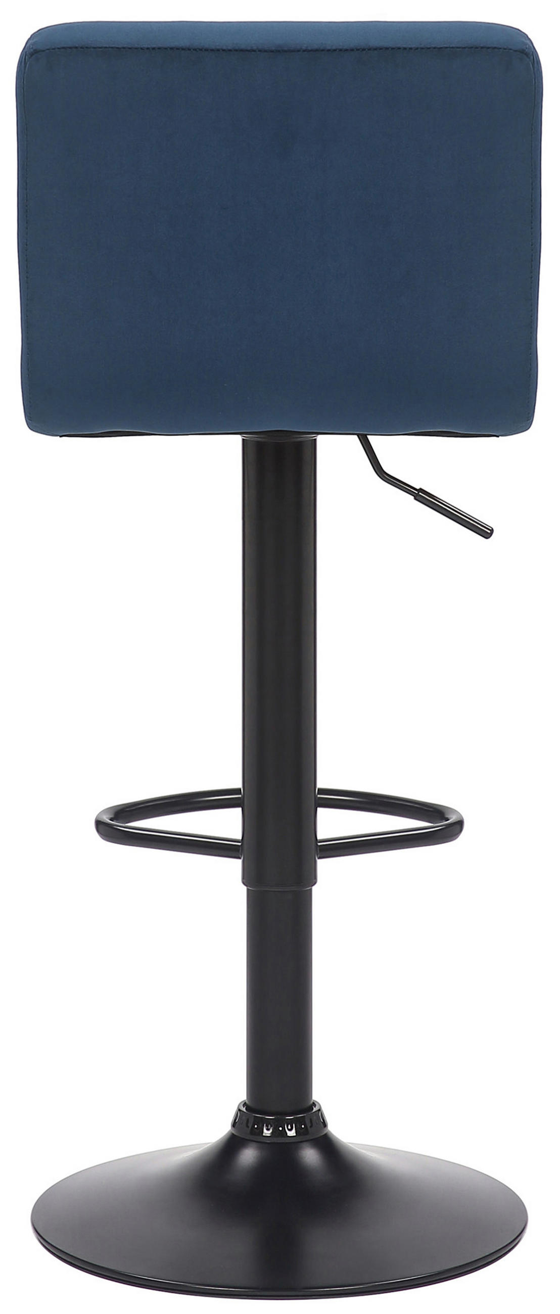 BARHOCKER 2er Set Fenai Samt blau - Blau/Schwarz, Textil/Metall (40/106/40cm) - TPFLiving