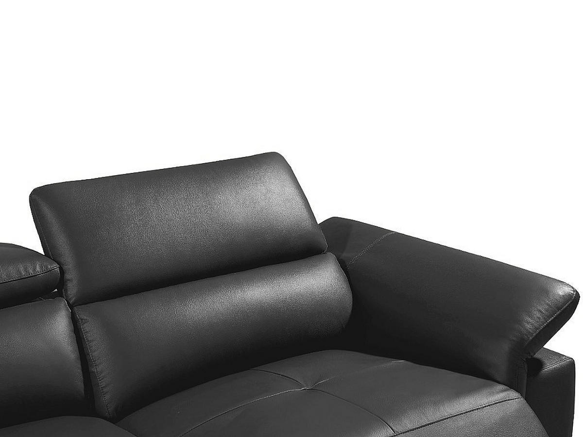 RELAXSOFA - 5 Personen - leder - anthrazitgrau Pascaline - Anthrazit, Leder/Metall (277/78/244cm) - Vente-Unique