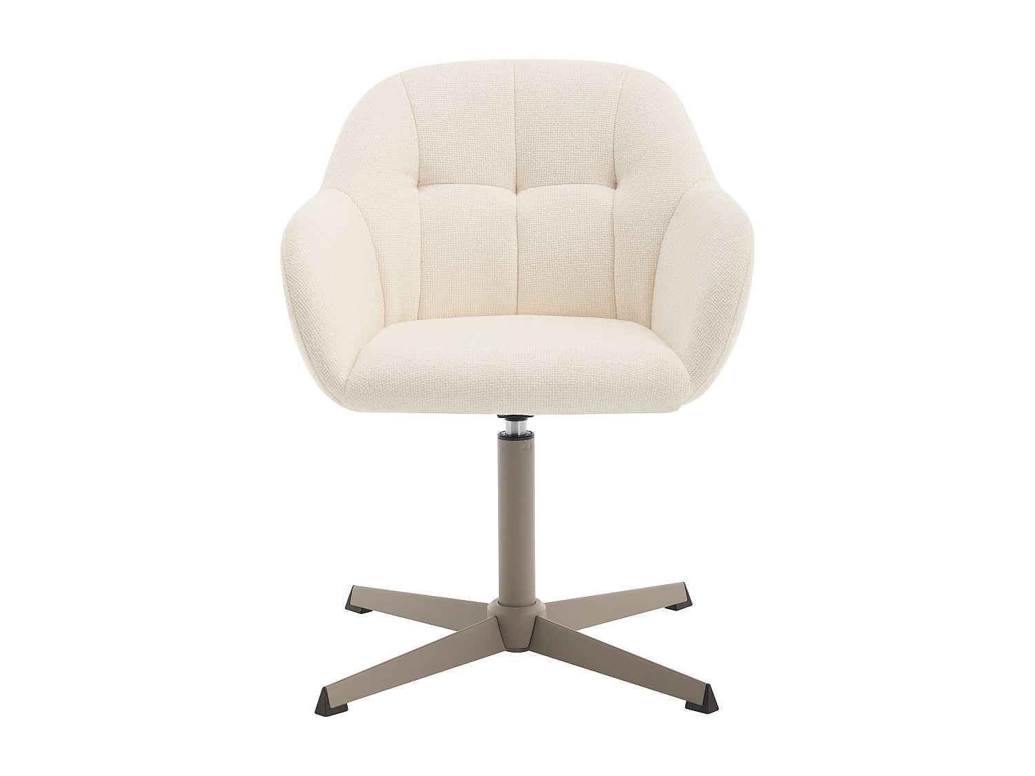 BÜROSTUHL - 59.5 cm x 61 cm - stoff - cremefarben Lanciega - Creme, Textil (59.5/79/61cm) - Vente-Unique