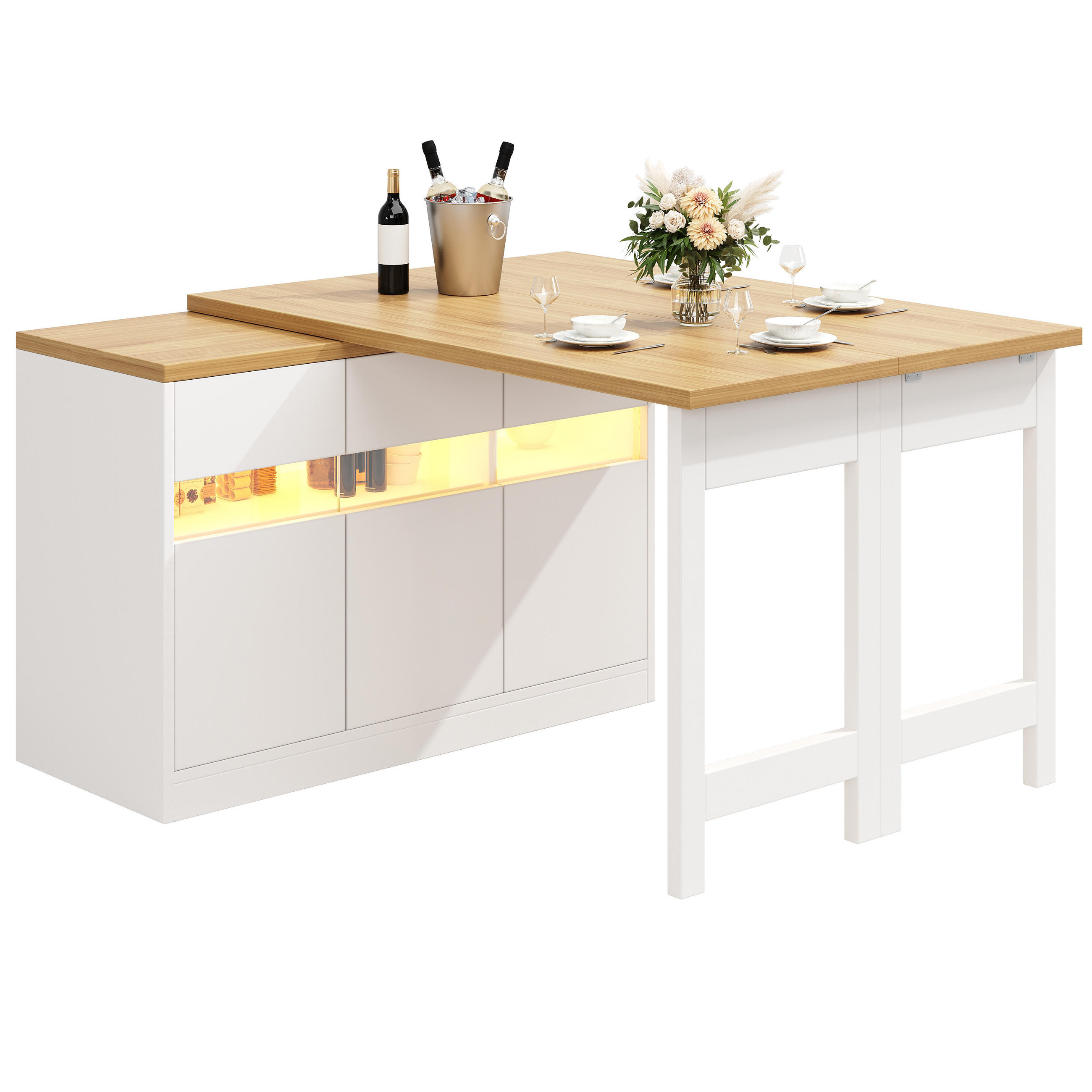 ComfortXL Bartisch Weiß 120x75.8x40 cm