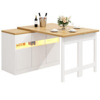 BARTISCH DE-38343 120/180 cm ausziehbar mit LED-Beleuchtung Weiß - Weiß, Holzwerkstoff (40/120/75.8cm) - ComfortXL