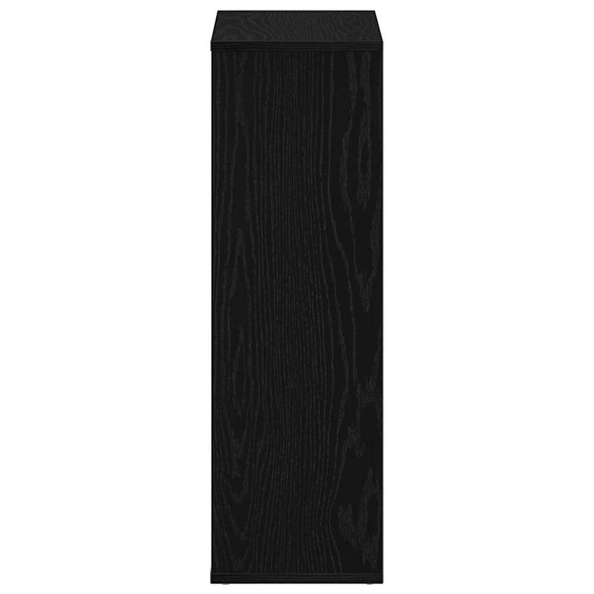 BÜCHERREGAL Schwarz Eichen-Optik 50/25/80 Cm Holzwerkstoff - Schwarz, Holzwerkstoff (25/80/50cm) - vidaXL