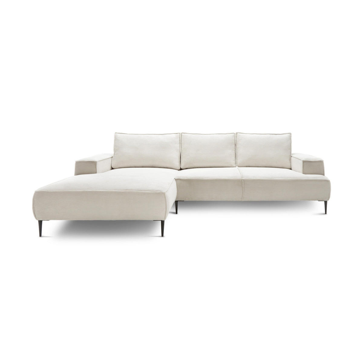 ECKSOFA May rechts Porzellanbeige - Beige, Textil (275/83/173cm) - Pillovely