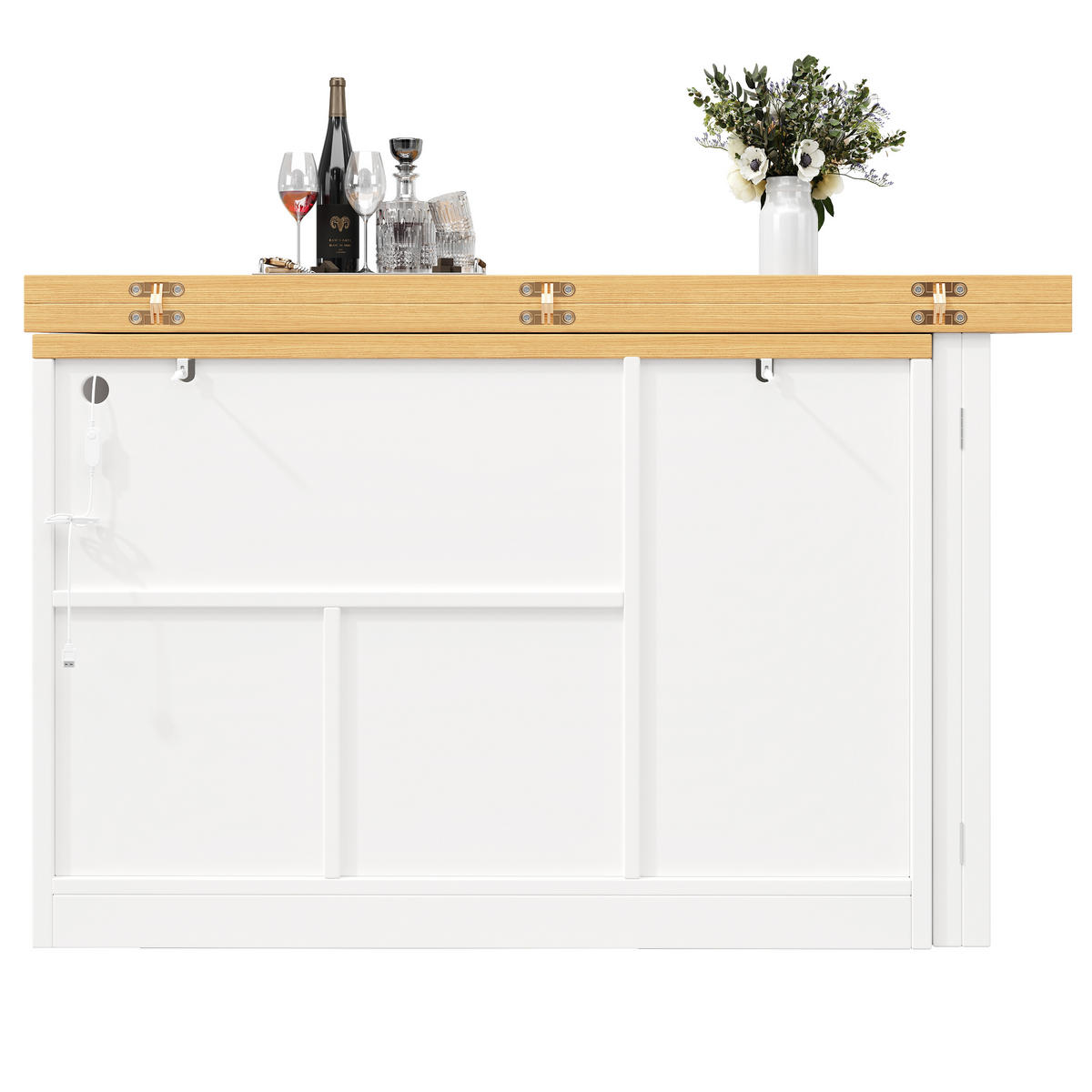BARTISCH DE-38582 ausziehbar 120-197 cm 360° drehbar und RGB-LED Weiß - Weiß, Holzwerkstoff (40/120/72cm) - ComfortXL
