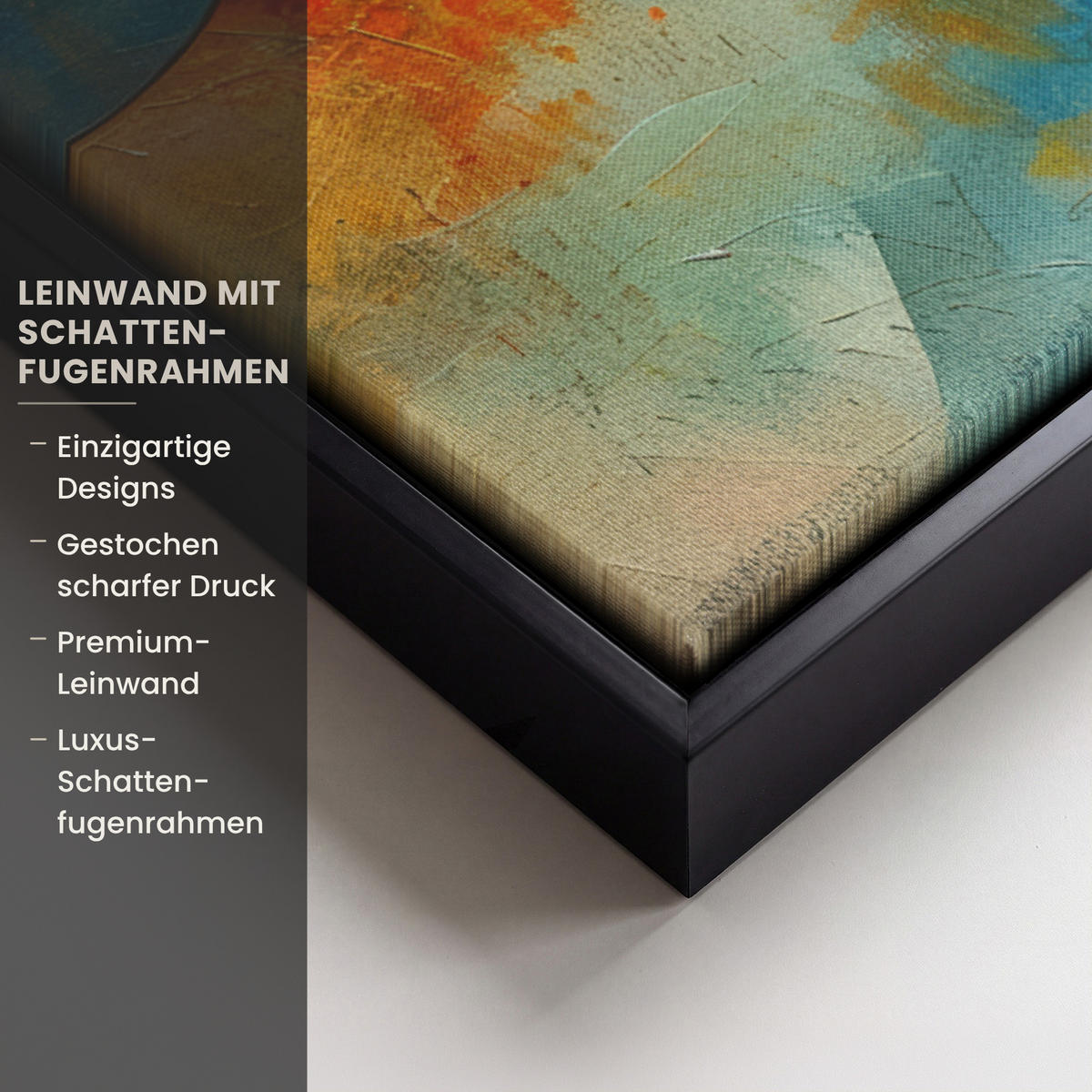 LEINWAND Bilder mit Rahmen - Kunst - Abstrakt - Modern - 70x100 - Gelb, Textil (70/100cm) - MuchoWow
