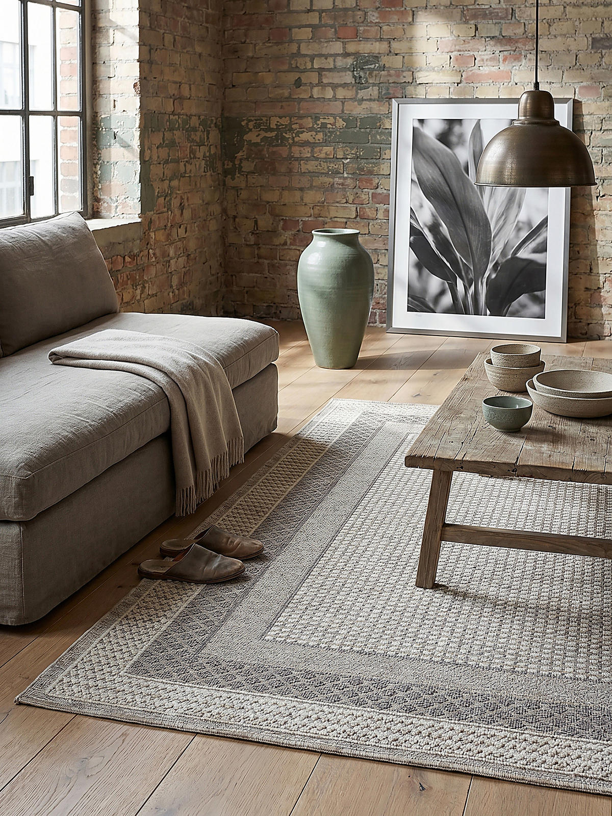 KURZFLORTEPPICH Waschbar NORA, mit Bordüre, Grau, 160 x 230 cm - Grau, Textil (160/230cm) - KADIMA DESIGN
