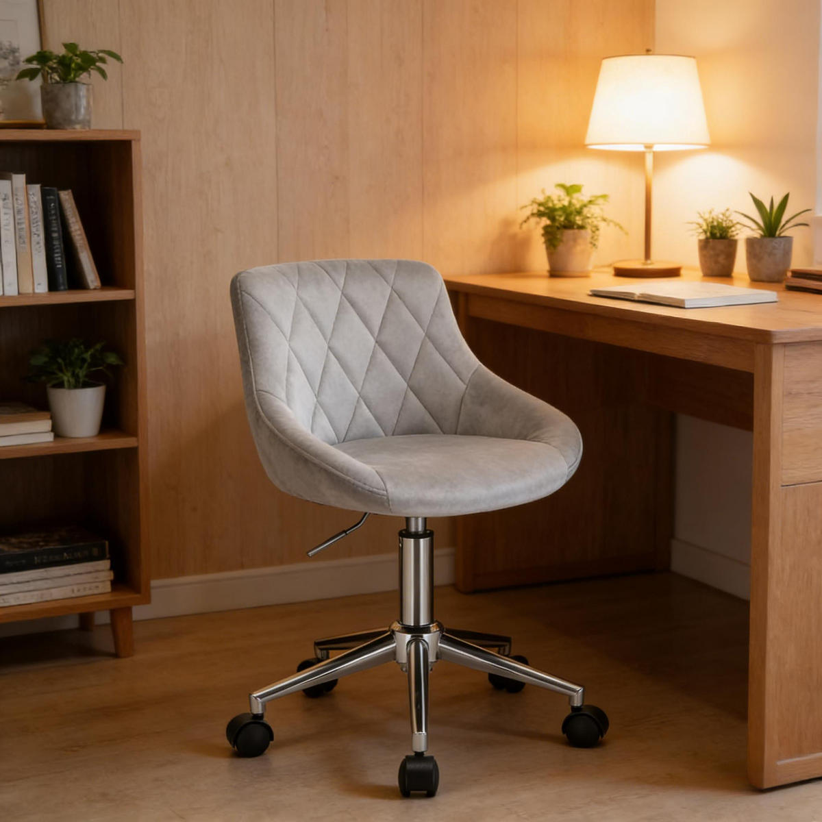 BÜROSTUHL Hellgrau 37,5/31,5/77 cm - Hellgrau, Metall (31.5/77/37.5cm) - PANGIVO