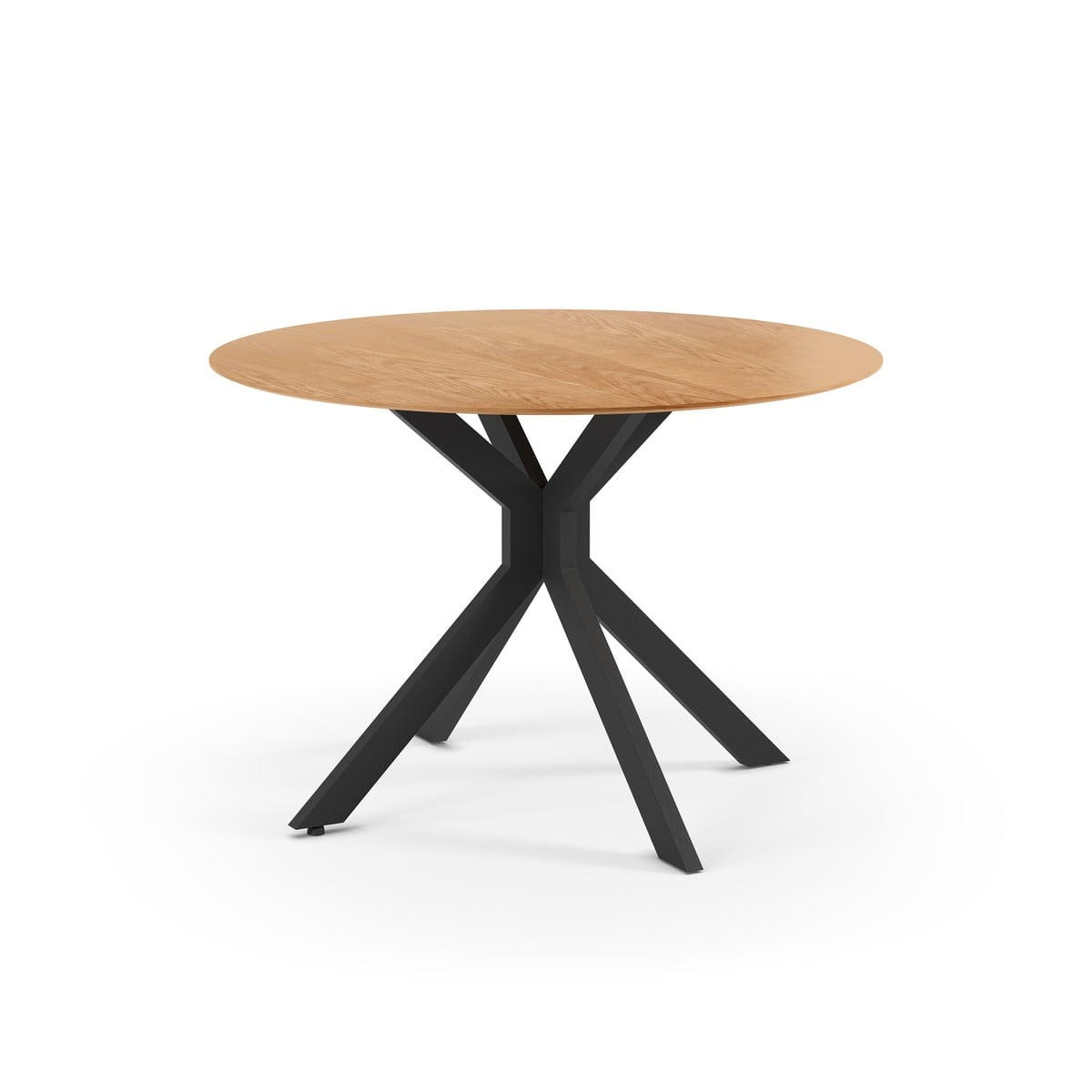 KLAPPTISCH runder mit Metallbeinen 110/110/75 cm - Eschefarben, Holzwerkstoff (117.5/110/75cm) - Calicosy