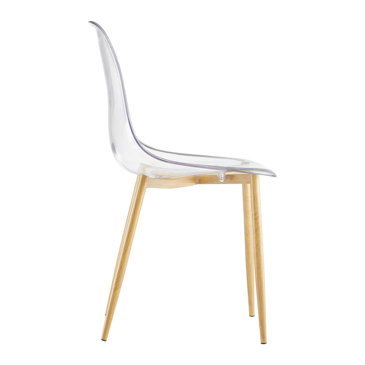 STUHL Vinnie Transparent Kunststoff - Transparent, Metall (47/83/52cm) - Bessagi Home