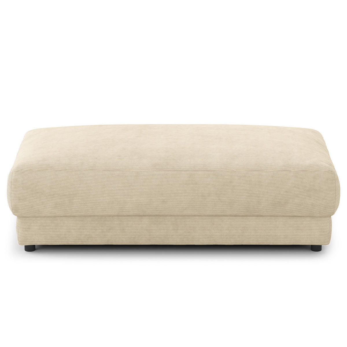 POLSTERHOCKER - rechteckig - Beige/Schwarz, Kunststoff/Textil (134/45/65cm) - home24